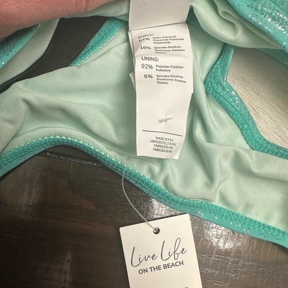 CUPSHE- NWT Atlantis Keyhole Bikini Bralette (M) & Ultra Cheeky Bottoms (S) - Picture 8 of 9